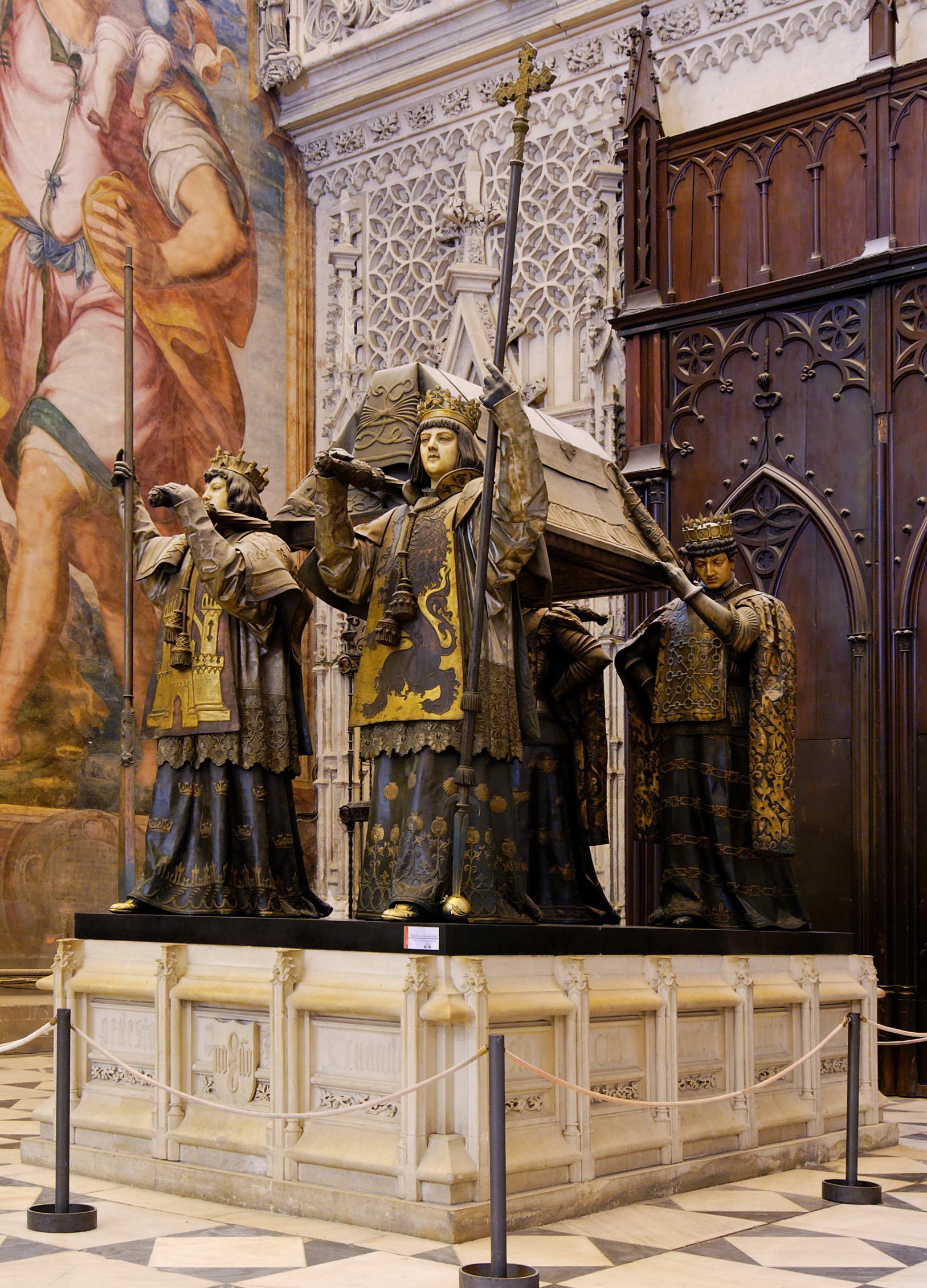 The tombs of Christopher Columbus in Seville and Santo Domingo.