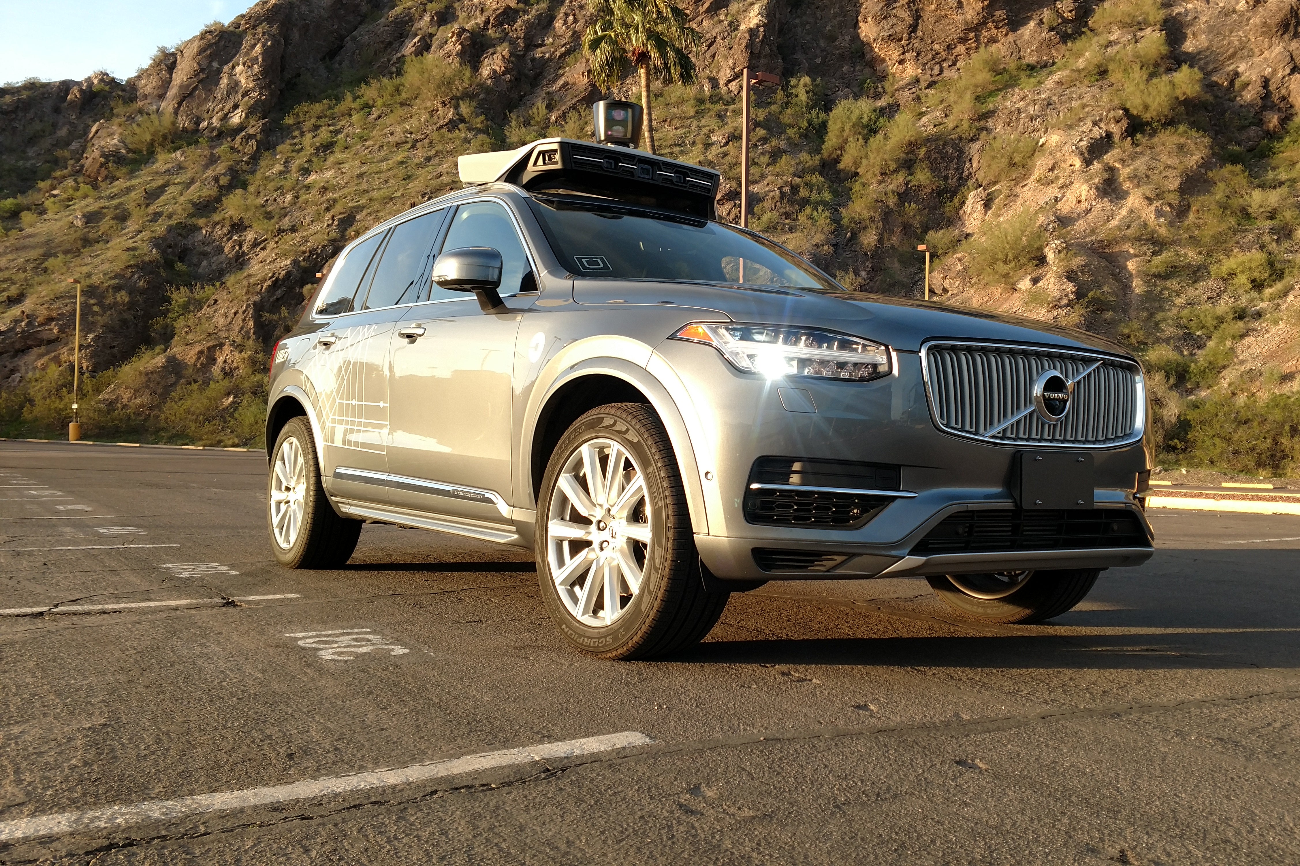An Uber self-driving car.