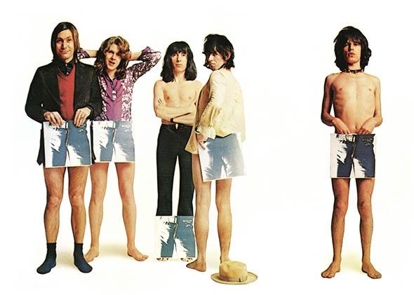 Rock and roll band "The Rolling Stones" pose for a portrait to promote the release of their album "Sticky Fingers".