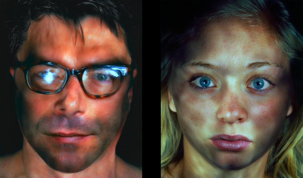 Gary Schneider the series Heads examines the performative aspect of