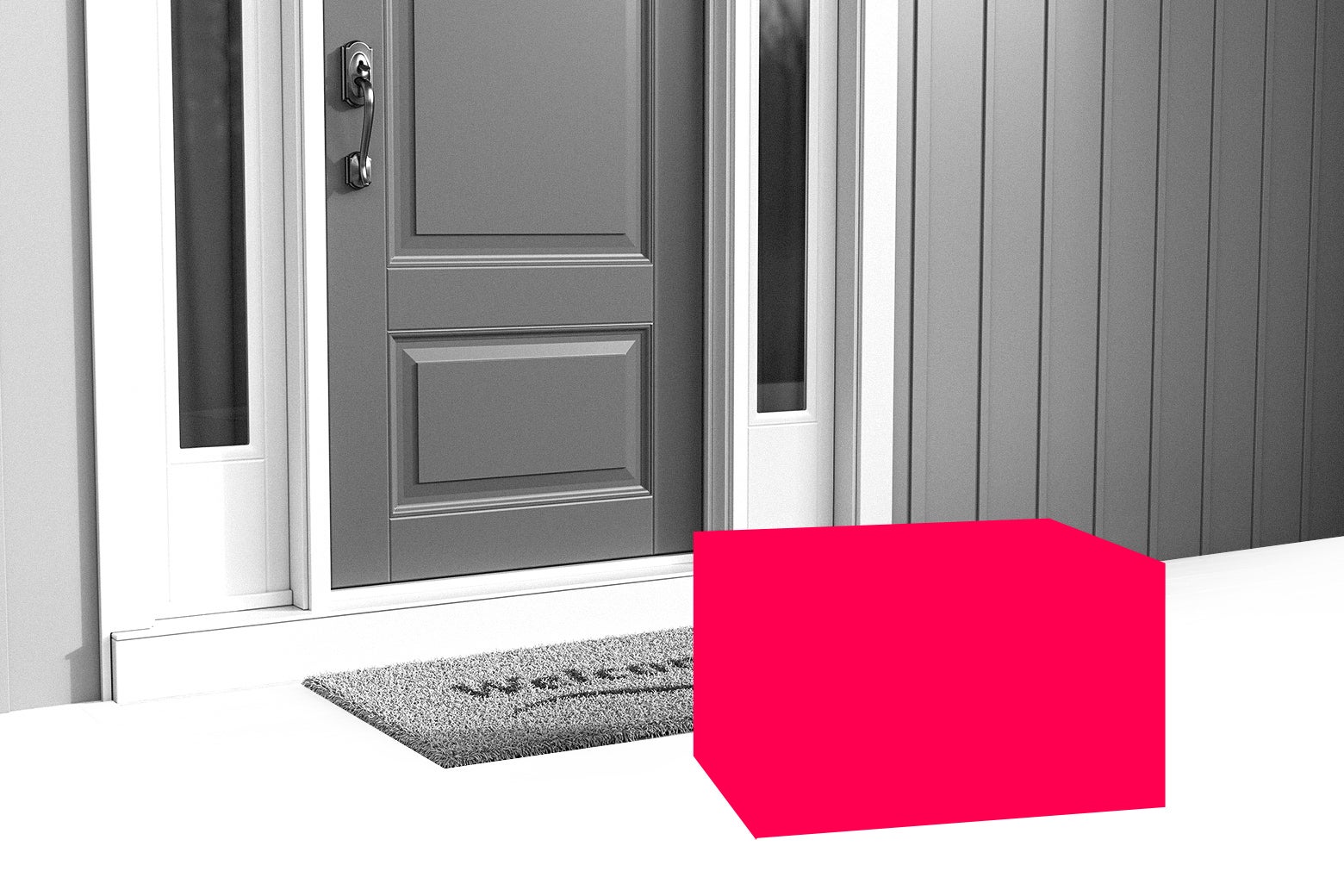 Package on a doorstep.