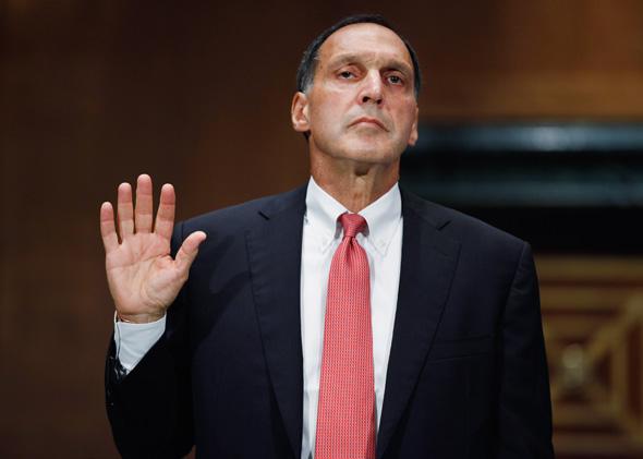 Lehman Brothers former Chairman and CEO Richard Fuld is sworn in before testifying to the Financial Crisis Inquiry Commission about the roots and causes of the 2008 financial and banking meltdown in U.S. and worldwide markets.