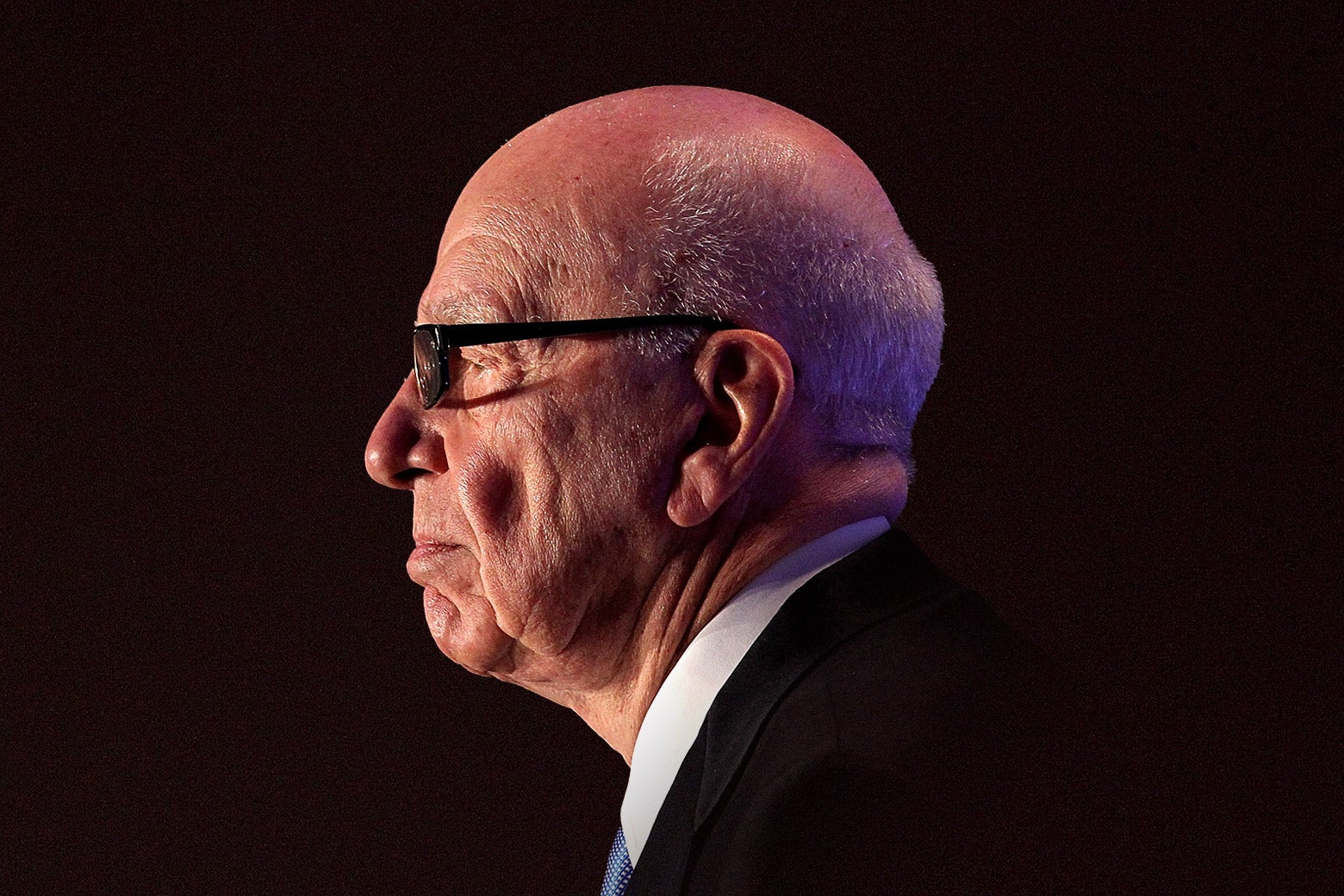 Murdoch in profile.