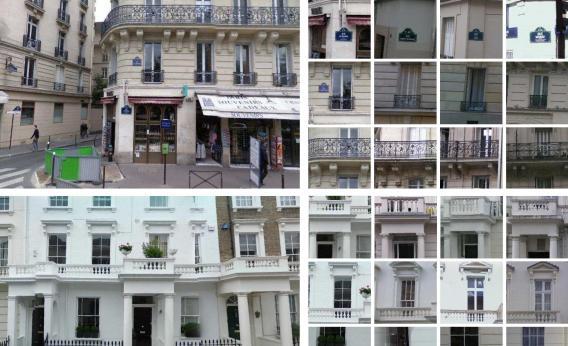 Paris and London Google Street View images