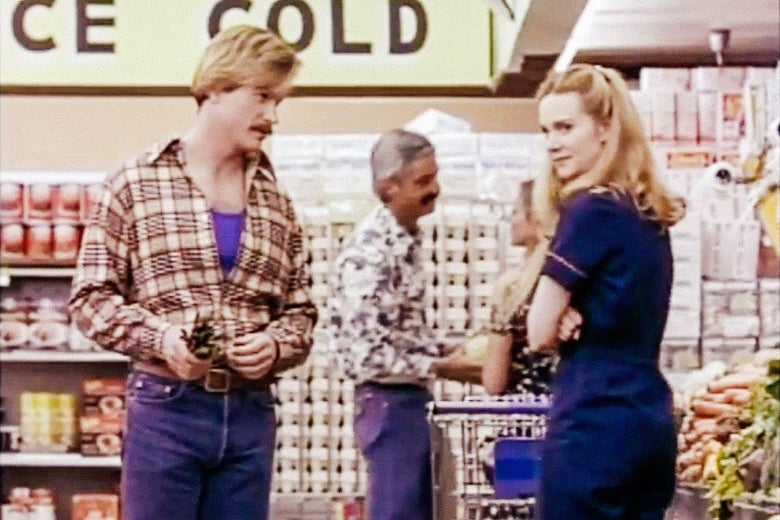 A still from the 1993 Tales of the City adaptation featuring Laura Linney at the Marina Dateway.