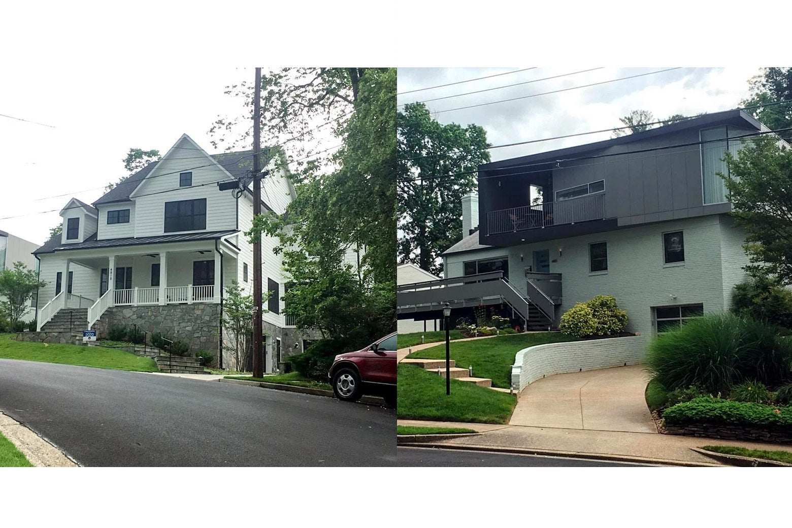 The two houses dominating 37th Street.