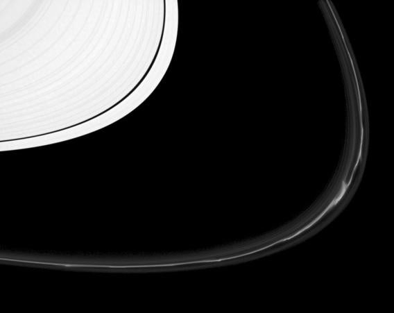 Cassini image of Saturn's A and F rings