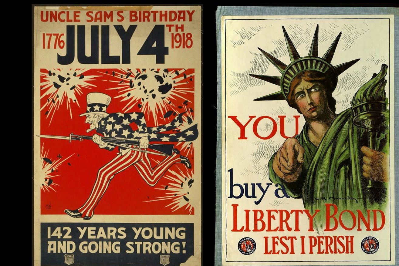 How the United States came to have both Uncle Sam and Lady Liberty.