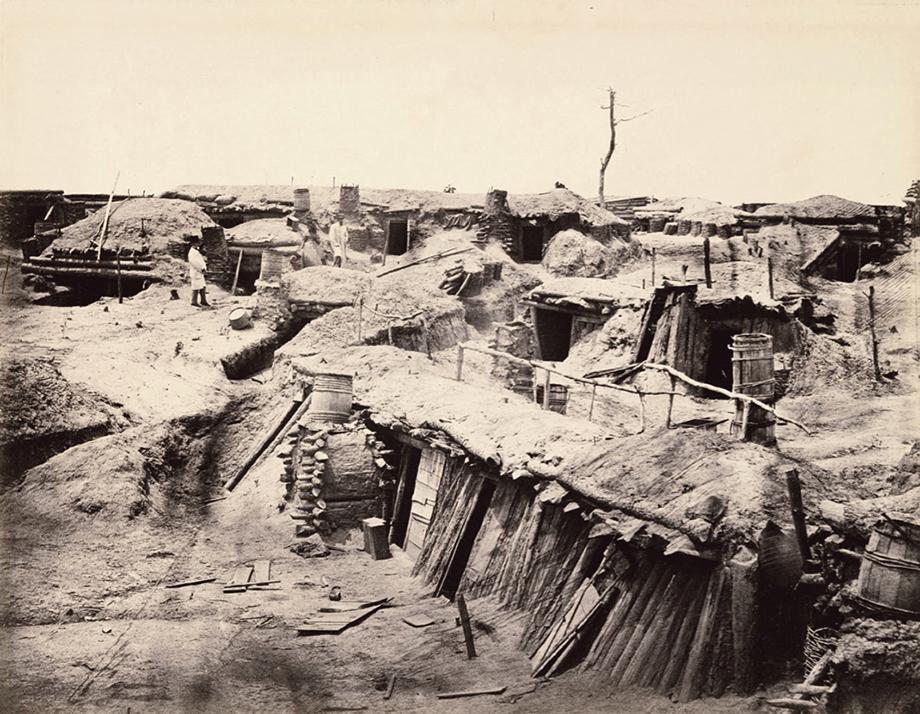 Quarters of Men in Fort Sedgwick, Generally Known as Fort Hell, May 1865. Albumen silver print