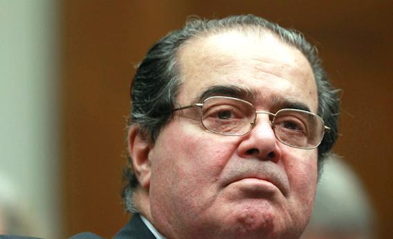 Supreme Court Justice Antonin Scalia testifying. 