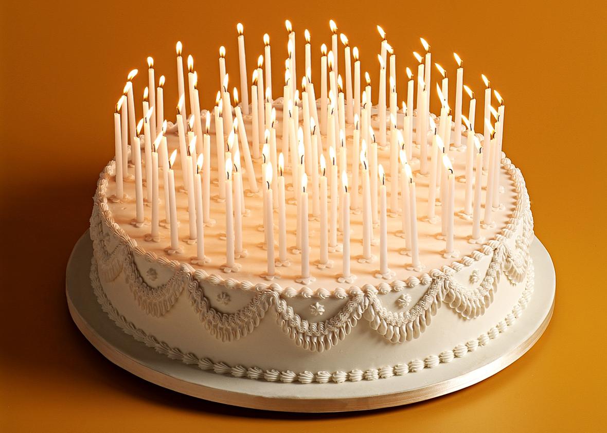 candles cake. 