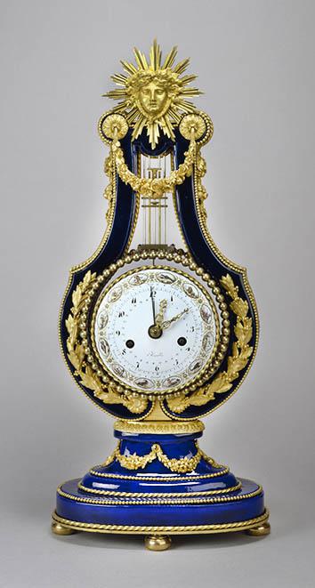 âMantel Clock in the Form of a Lyreâ, from the Sèvres Porce,“Mantel Clock in the Form of a Lyre”, from the Sèvres Porcelain Manufactory in France, circa 1780-1800.