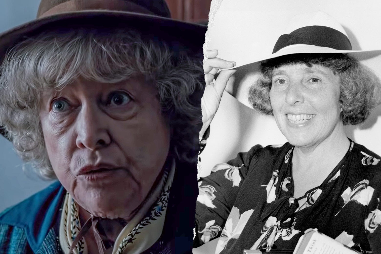Photo illustration of Kathy Bates and Dorothy Kenyon