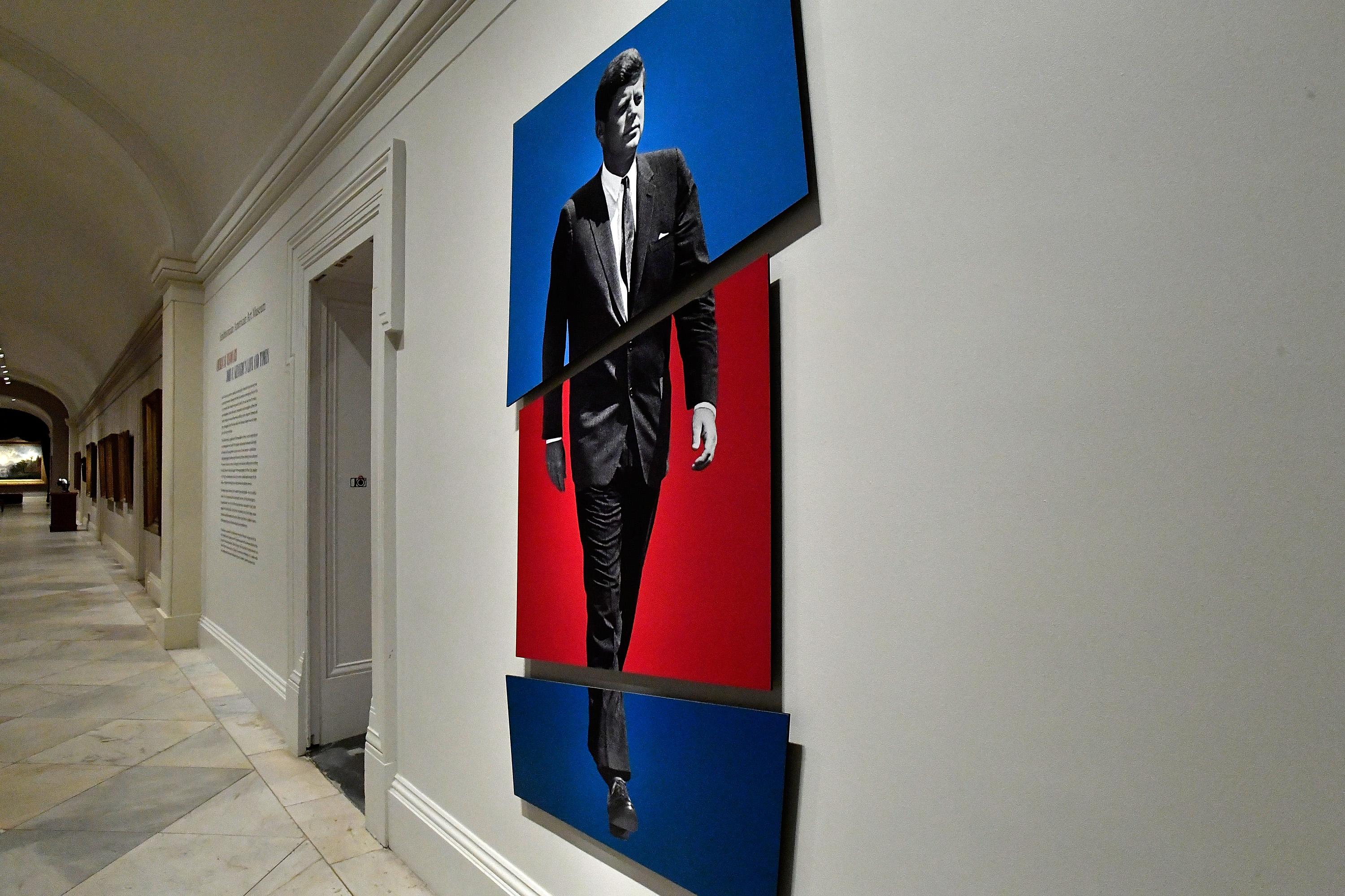 WASHINGTON, DC - MAY 02:  General view of American Visionary: John F. Kennedy's Life and Times exhibition at the Smithsonian American Art Museum & National Portrait Gallery on May 2, 2017 in Washington, DC.  (Photo by Larry French/Getty Images for WS Productions)