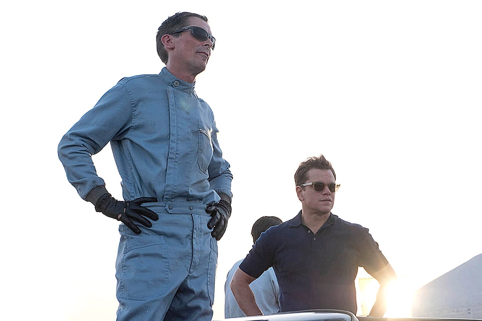 Christian Bale and Matt Damon in Ford v. Ferrari.