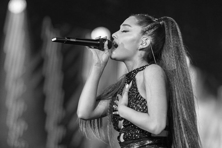 Ariana Grande performs in Los Angeles, California.