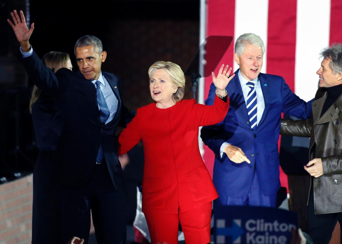 Democratic presidential nominee former Secretary of State Hillary Clinton