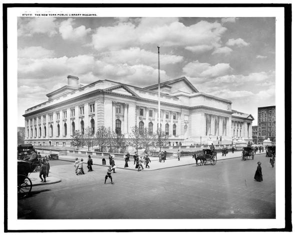 The New York Public Library building, 1910.