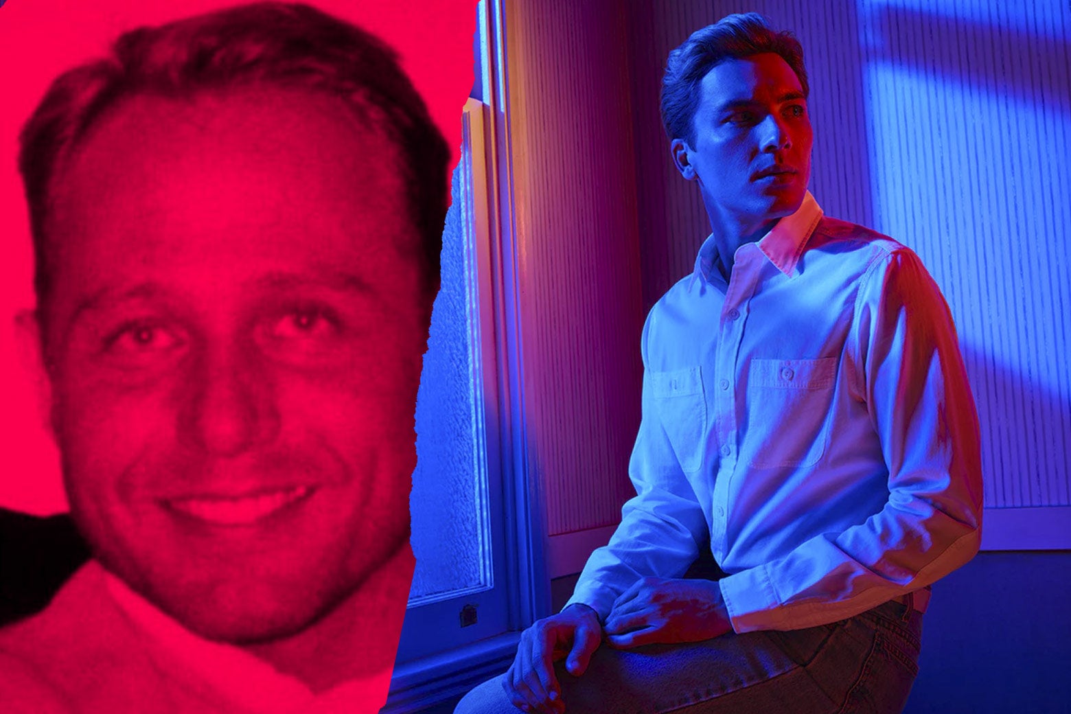 David Madson, left, and Cody Fern as David Madson in American Crime Story