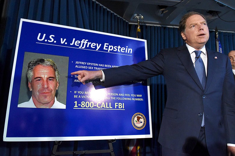 US Attorney for the Southern District of New York Geoffrey Berman announces charges against Jeffery Epstein on July 8, 2019 in New York City. 