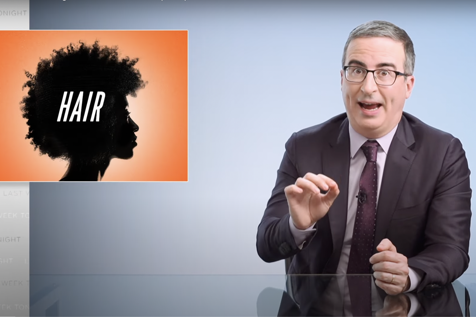 John Oliver on Black hair: The Last Week Tonight host tells white people what they need to know (video).