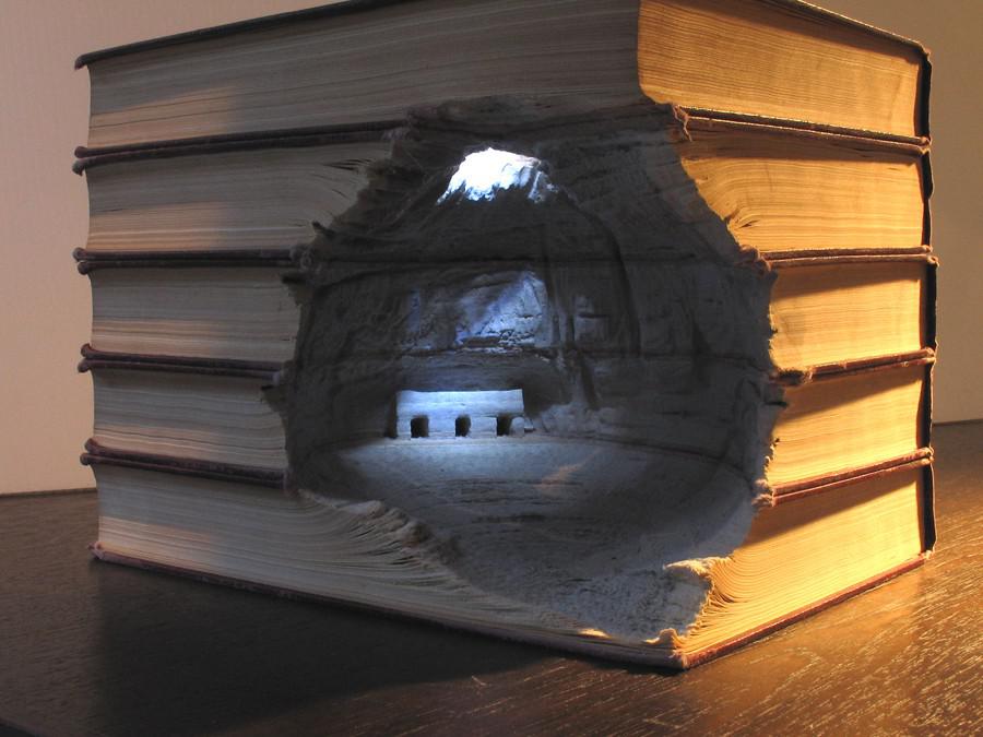 How two artists turn old encyclopedias into beautiful, melancholy art.