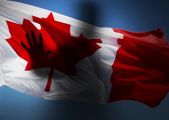 Canadian flag photo-illustration by Slate