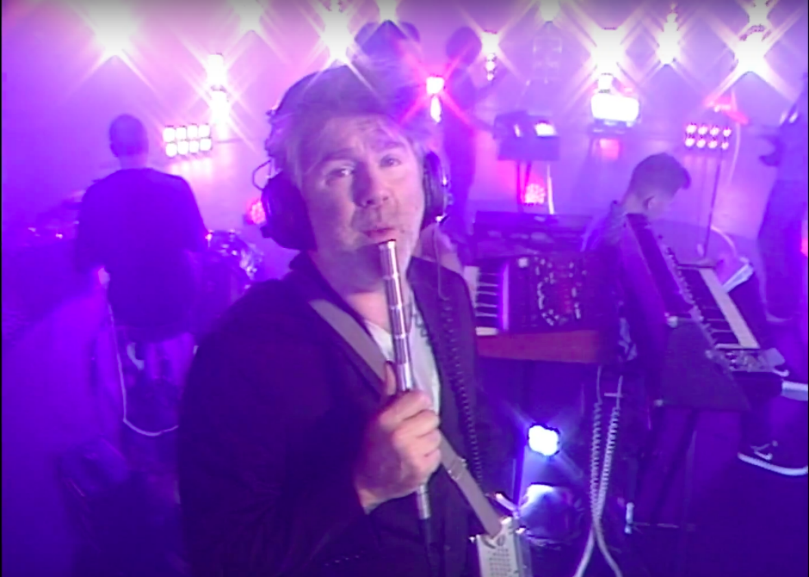LCD Soundsystem’s James Murphy in the music video for “Tonite.”