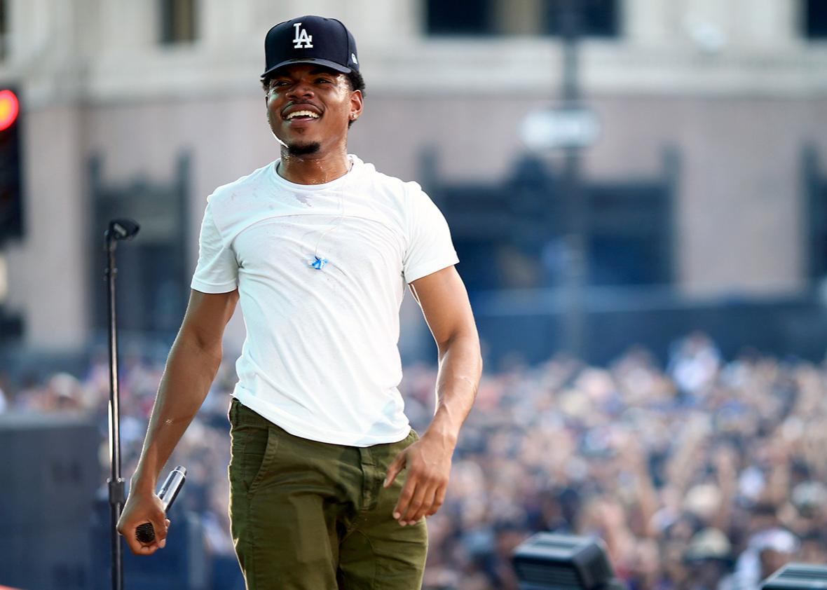 Chance the Rapper at the 2014 Budweiser Made in America Festival in Los Angeles.