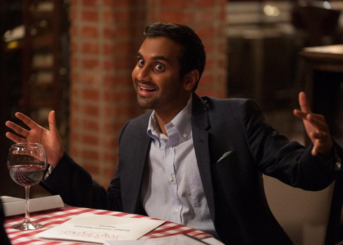 Aziz Ansari as Tom Haverford in Parks and Recreation.
