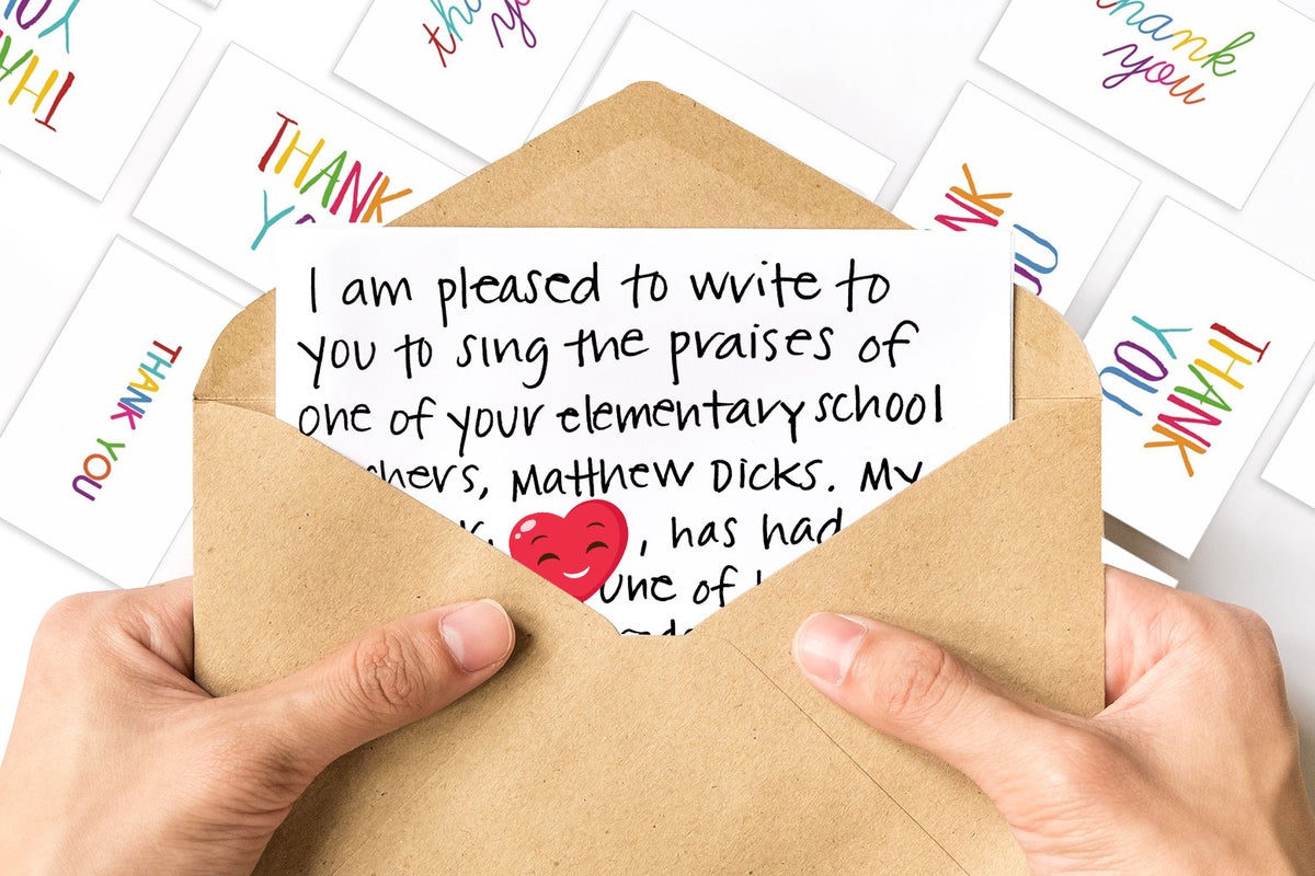 thank you notes for teachers from student