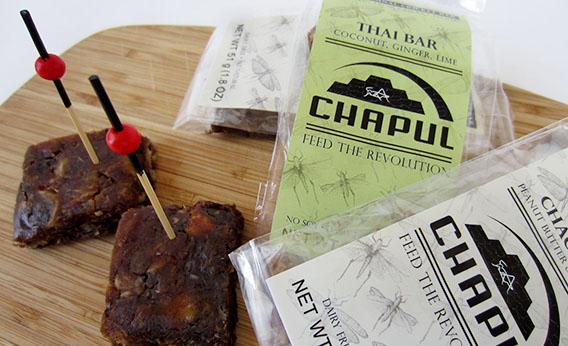 Chapul power bars made with crickets