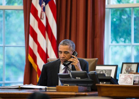 President Obama, in the Oval Office on Oct. 8, 2014