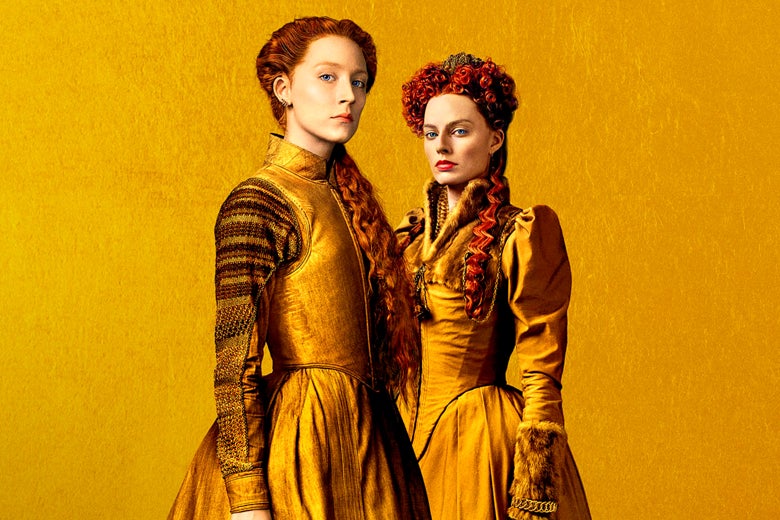 Saoirse Ronan and Margot Robbie in Mary Queen of Scots. 