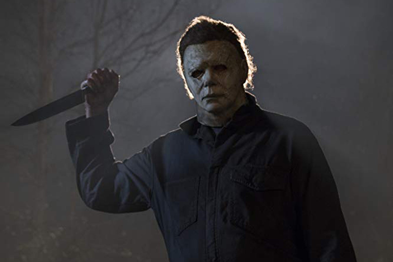 Michael Myers brandishes a butcher knife.