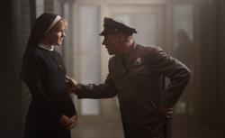 Lily Rabe as Sister Mary Eunice and Fredric Lehne as Frank in 'American Horror Story: Asylum.'