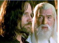 Aragorn and Gandalf fight the righteous war 