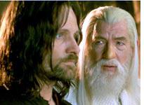 Aragorn and Gandalf fight the righteous war