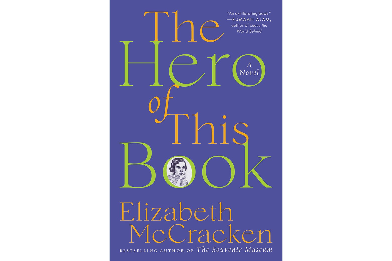 The cover of The Hero of This Book features the title and a very small drawing of the author's mother on a purple field.