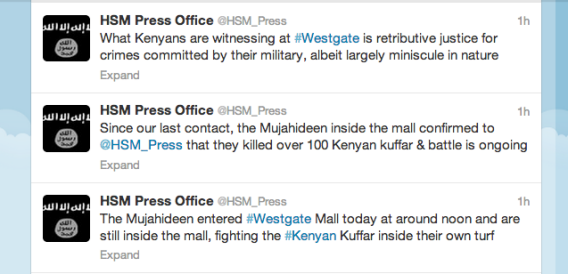 HSM Press al Shabab tweets