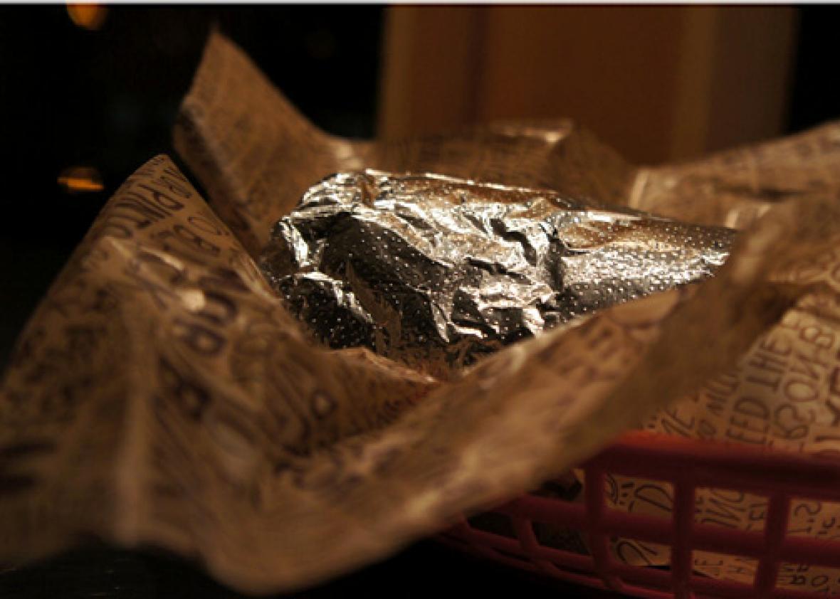 A Chipotle burrito.