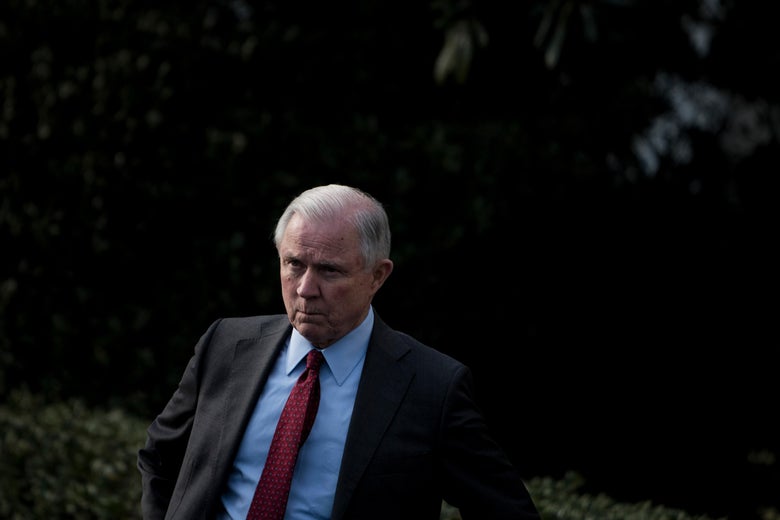 US Attorney General Jeff Sessions waits for US President Donald Trump to speak about newly passed tax reform legislation during an event at the White House December 20, 2017 in Washington, DC.
Trump hailed a 'historic' victory Wednesday as the US Congress passed a massive Republican tax cut plan, handing the president his first major legislative achievement since taking office nearly a year ago. / AFP PHOTO / Brendan Smialowski (Photo credit should read BRENDAN SMIALOWSKI/AFP/Getty Images)