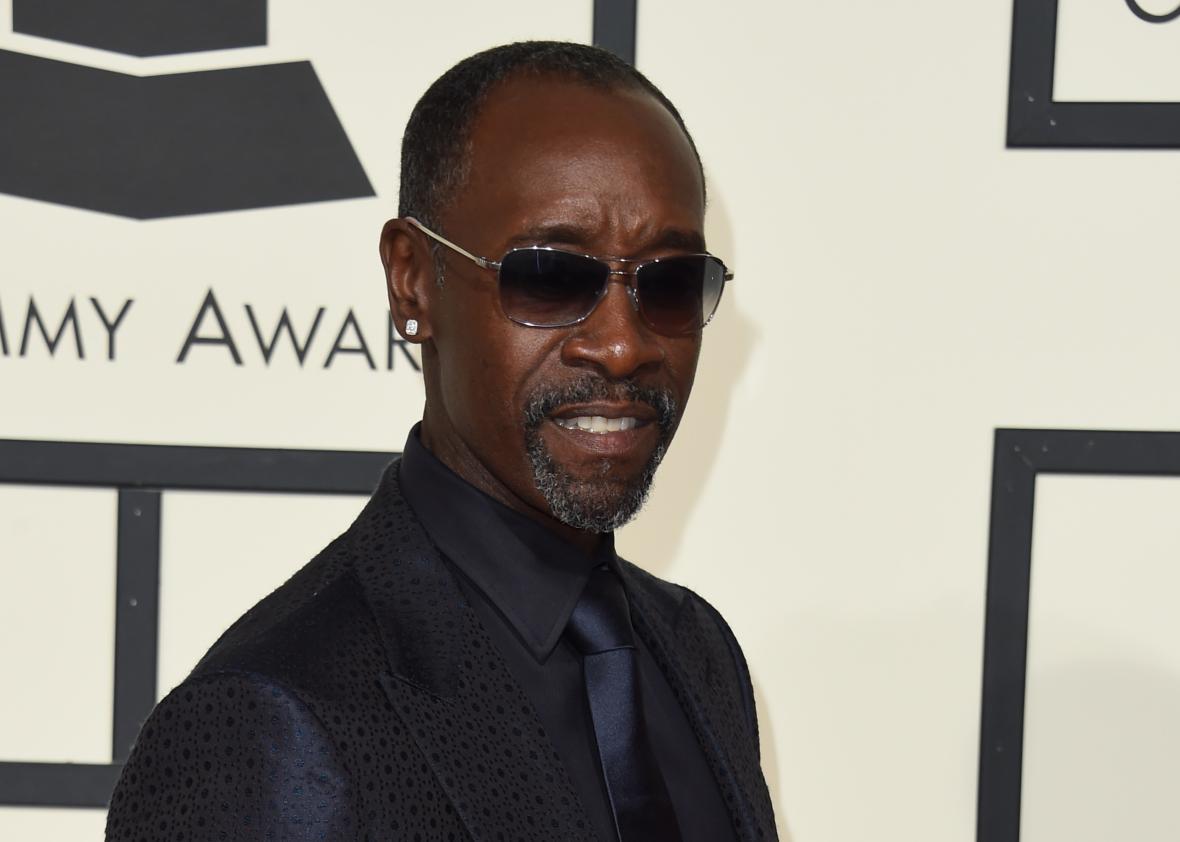 Don Cheadle tells Donald Trump to “die in a grease fire.”