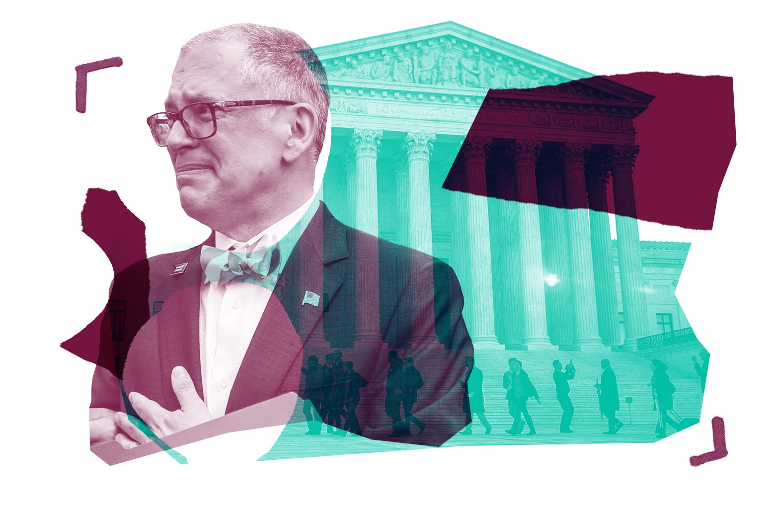 Collage of James Obergefell and the Supreme Court