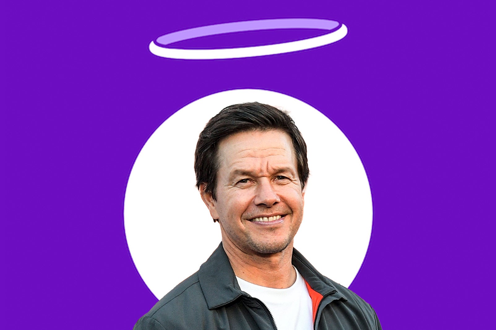 Mark Wahlberg with a halo over his head.