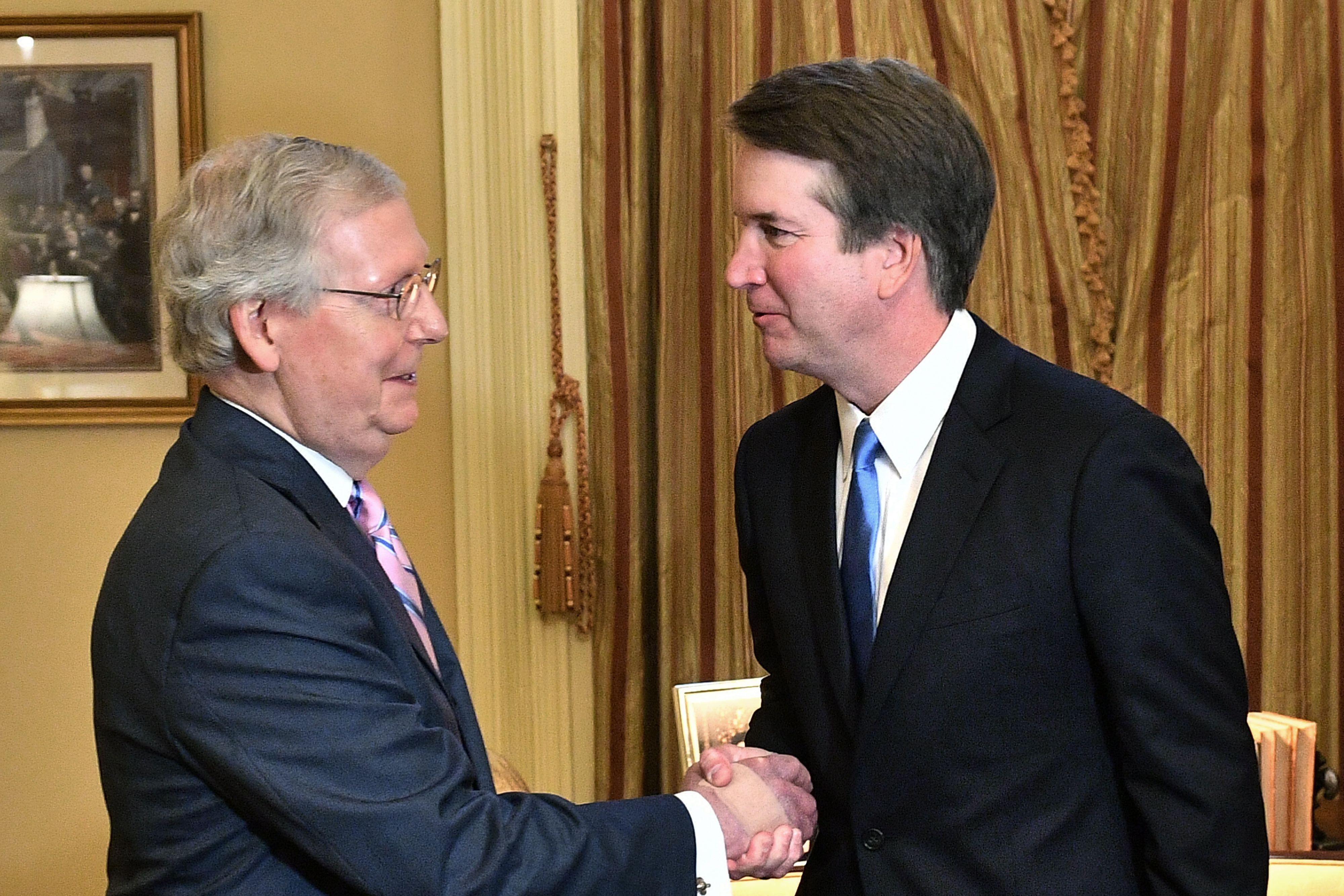 Mitch McConnell and Brett Kavanaugh.