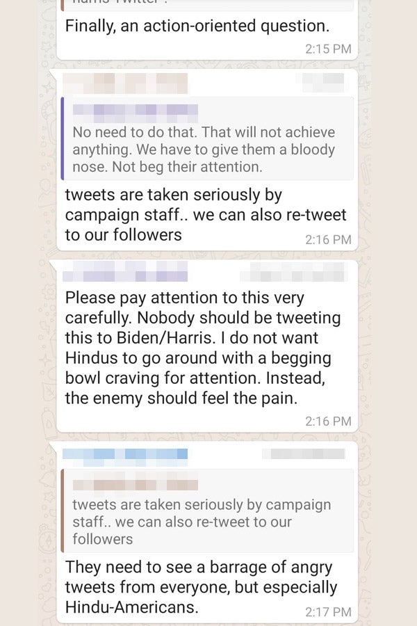 A screenshot of a WhatsApp conversation