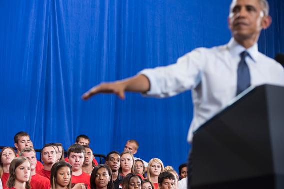 President Obama speaks at University of Central Missouri July 24, 2013 in Missouri.