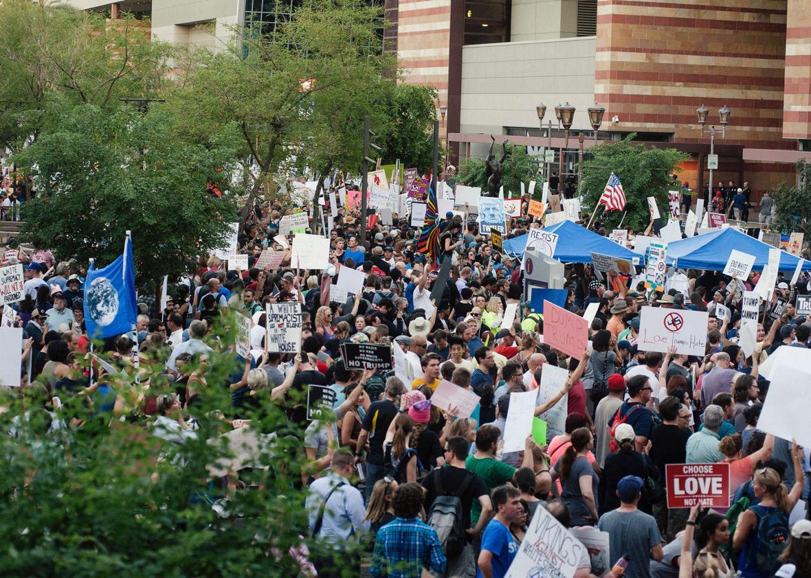 Trump counterprotest