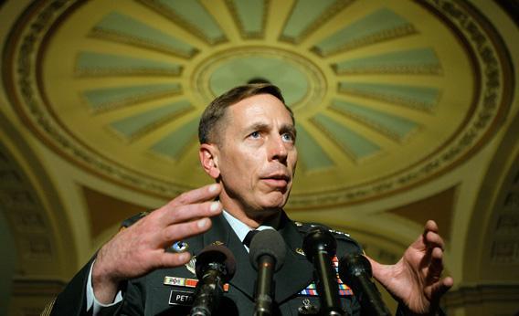 Gen. David Petraeus speaks after briefing lawmakers on Capitol Hill.